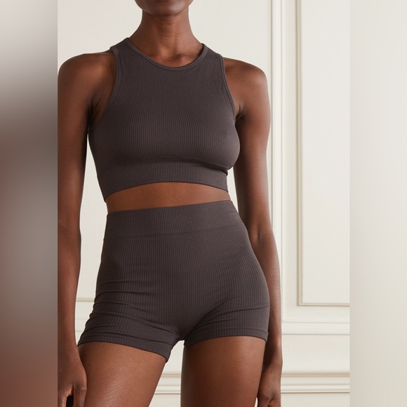 SKIMS Other - Skims Stretch Rib High Neck Bra - Soot